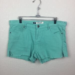 VIOGOLD Teal Cutoff Jean Shorts Size 30